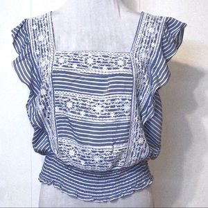 American Eagle Outfitters Denim Style Tank Large